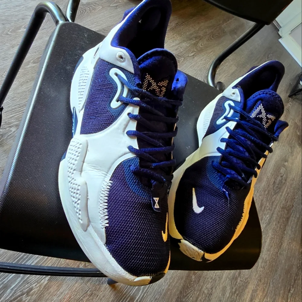 Nike PG 5 TB Navy Navy Blue White DA7758-401 Men Multi Size 9.5 - Picture 3 of 13